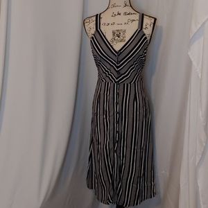 Striped Spaghetti Strap Dress